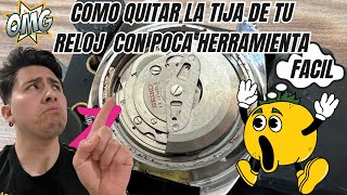 Como sacar la maquinaria de tu reloj automático y de cuarzo con poca herramienta Demasiado fácil [upl. by Enilegnave]