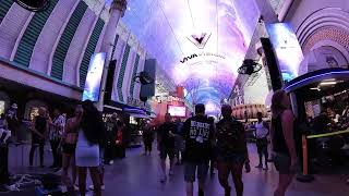 Fremont Street Saturday Afternoon Las Vegas crowds are starting to gather [upl. by Roye]