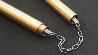 Making Folding Brass Nunchaku [upl. by Pennington]