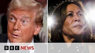 Donald Trump and Kamala Harris make final push for votes in US election  BBC News [upl. by Aiki]