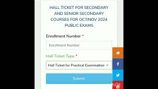 NIOS released the Practical Hall Ticket for OctNov 2024 boardexam nios10thpractical nios12th [upl. by Leahicm567]