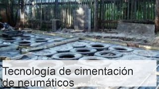 Cimentación con neumáticos baños garajes cobertizos y casas [upl. by Amles]