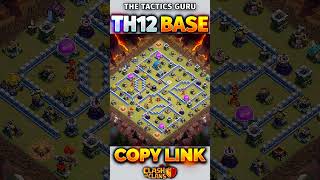 NEW TH12 WAR Base ✨ Perfect Anti3 Star Base 🛡️ [upl. by Ailsa]