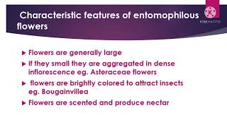 Characteristic features of entomophilous flowers class12 BLISS BIO😊 [upl. by Ained]