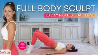 20 Min Full Body Pilates Workout  Pilates for Weight Loss Challenge Day 26 [upl. by Tisbe792]