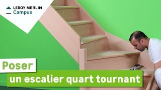 Comment poser un escalier quart tournant [upl. by Lief]