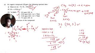 SPECTROSCOPY PROBLEM BASED ON MASS NMR  IR SPECTROSOPY [upl. by Terryl]