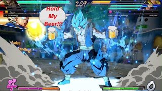 DRAGON BALL FighterZ Bardock SS Vegeta Beerus vs SSB Gogeta Vegeta DBS Broly [upl. by Trillby]