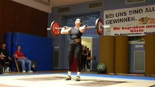 Hanna Sewenig Stoßen V1 80 kg TSG Kaiserslautern vs Athletic Box Lifters [upl. by Annayak]