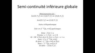 Espaces topologiques partie 163  Semicontinuité inférieure globale [upl. by Coombs]