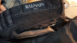 BALMAIN TAPERING TO A SKINNY FITMENT 6 inch hem width The Denim Doctor alterations balmain [upl. by Neelrak56]