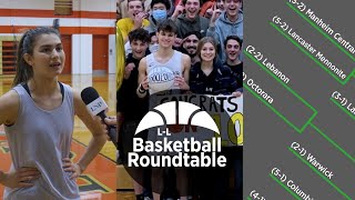 LL Basketball Roundtable 202122 Visit to Pequea Valley girls league playoff preview video [upl. by Ianteen]