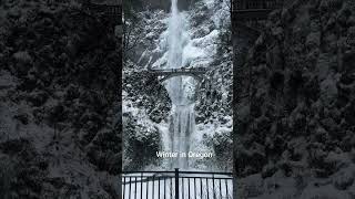 Winter in Oregon everyone hiking subscribers nature waterfall [upl. by Etnovahs355]