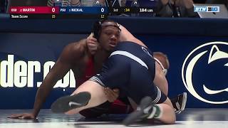 184 LBS 1 Bo Nickal Penn State vs 2 Myles Martin Ohio State  Big Ten Wrestling [upl. by Duwalt]