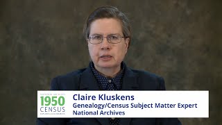 1950 Census Claire Kluskens GenealogyCensus Subject Matter Expert [upl. by Othello594]