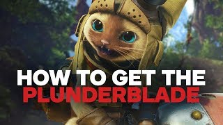 Monster Hunter World  How to Unlock the Plunderblade Palico Gadget [upl. by Eirahcaz]