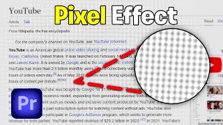How To Make Screen Pixel Effect In Premiere Pro [upl. by Yelrak]
