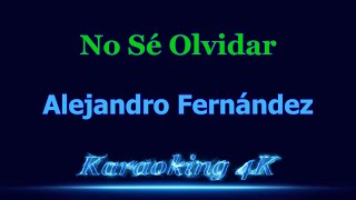 Alejandro Fernández No Sé Olvidar Karaoke 4K [upl. by Letreece]