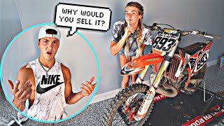 I SOLD MY FIANCES DIRTBIKE PRANK [upl. by Tnomal633]