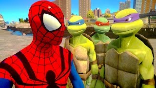 Spiderman vs Teenage Mutant Ninja Turtles [upl. by Ydualc]