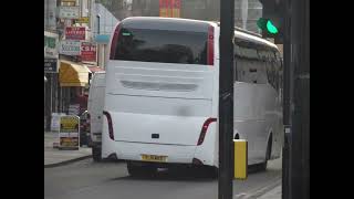 Caetano Levante Volvo B9R ExNational Express SR118 amp 428 FJ11MKE Sitting around at Woolwich Station [upl. by Arman439]