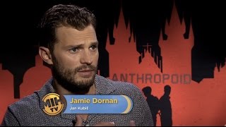 Jamie Dornan Cillian Murphy amp Sean Ellis  Anthropoid Interview [upl. by Ahsinrats]