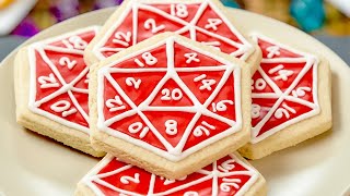 D20 DICE COOKIES w FELICIA DAY  NERDY NUMMIES  Dungeons And Dragons [upl. by Lilith457]