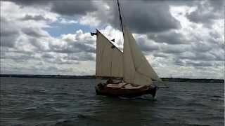 Sailing Classic Gaff Rigged Cutter Emma amp Kate Back into Blyth [upl. by Larue990]