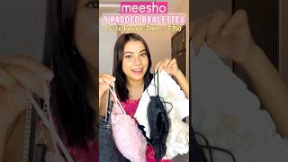 9 Padded Bralette Tops from Meesho starting at ₹149 💕meeshofinds meeshohaul [upl. by Fisken]