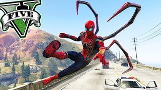 GTA V  MODS  O ULTIMATE ARANHA DE FERRO [upl. by Autum]