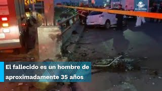 Automovilista muere tras chocar en puente vehicular en Mixcoac [upl. by Nyrmak]