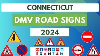 CONNECTICUT DMV ROAD SIGN WRITTEN TEST  LEARN ROAD SIGNS IN 2024  PASS YOUR DMV WRITTEN EXAM [upl. by Beverlie]