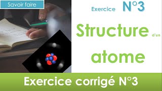 Structure dun atome en 2 exercice N°3 🧪  chimie collège niveau 3ème et plus [upl. by Lorusso]