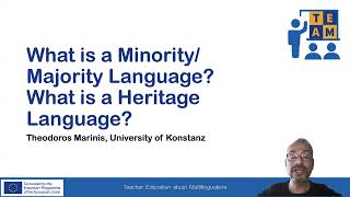 121 What is a minoritymajority language What is a heritage language [upl. by Eux]