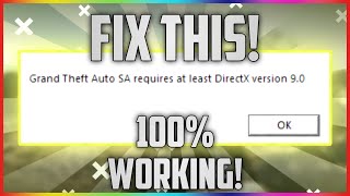 How To Fix quotTHIS GAME REQUIRES AT LEAST DIRECT X VERSION 90quot Error ANY GAME [upl. by Terbecki]