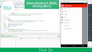 Basic4Android B4A  Sliding Menu [upl. by Ambrosia100]