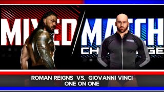 ROMAN REIGNS VS GIOVANNI VINCI WWE 2k24 Simulation Match [upl. by Ythomit]