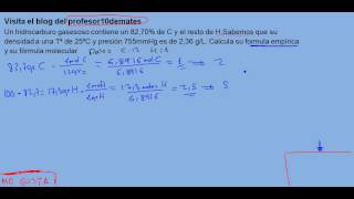 fórmula empírica 04a y molecular [upl. by Okime]