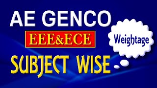 GENCO  AE  EEE  ECE  subject wise weightage  Download Our App SPACE GATE  9848692598 [upl. by Oivalf153]