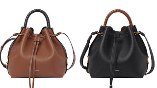 Chloe marcie bucket bag Colors black ivory tan [upl. by Naitsirk]