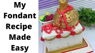 How to make Fondant  Easy fondant recipe  Weather Friendly Fondant [upl. by Aicat]