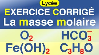 Calculer la masse molaire dune entité chimique  Chimie  Lycée [upl. by At]