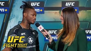 Terrance McKinney has a message for his son after 20second KO at UFCVegas81  ESPN MMA [upl. by Diad]