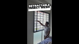 Retractable Mosquito Netting installed on window grill [upl. by Scutt]