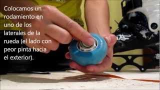 TUTORIAL5 RODAMIENTOS Cómo montar rodamientos en rueda y patín [upl. by Urban]