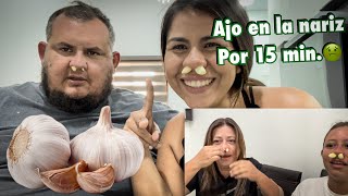 Nos pusimos ajo en la nariz 👃miren a quien le salieron mas mocos 🤮😂😂 tiktokchallenge [upl. by Atiuqam]