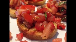 Bruschetta Selber Machen Bruschetta mit gehackten Tomaten amp Basilikum [upl. by Llereg]