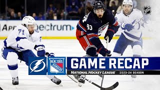 Lightning  Rangers 27  NHL Highlights 2024 [upl. by Colline]