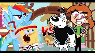 MUGEN Request 715 Karate SpongeBob and Rainbow Dash VS Dudley and Vicky [upl. by Venditti]