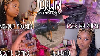 🩷 Chatty Date Night GRWM  Makeup Routine Pack My Purse Fragrance Combo amp Chaos [upl. by Niriam]